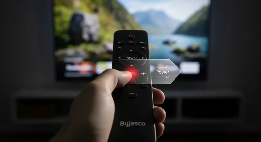Programming Byjasco remote via auto search to TV.