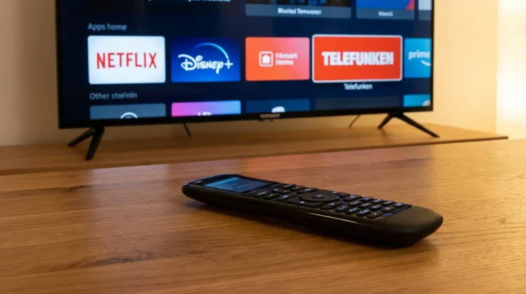 Universal remote control being programmed to a Telefunken TV