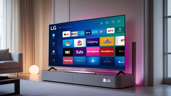 LG Smart TV displaying LG Channels