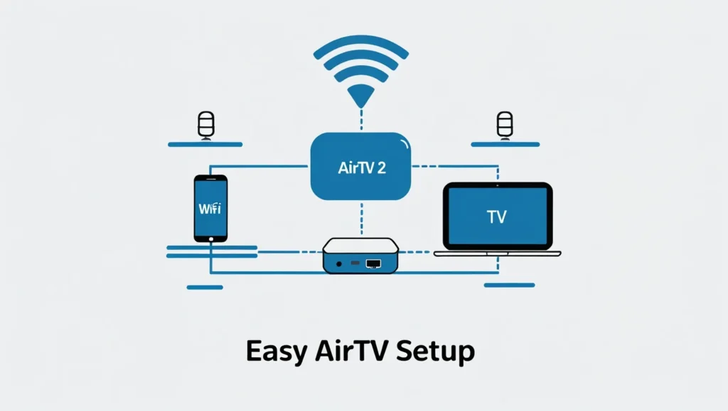 Diagram of AirTV setup process