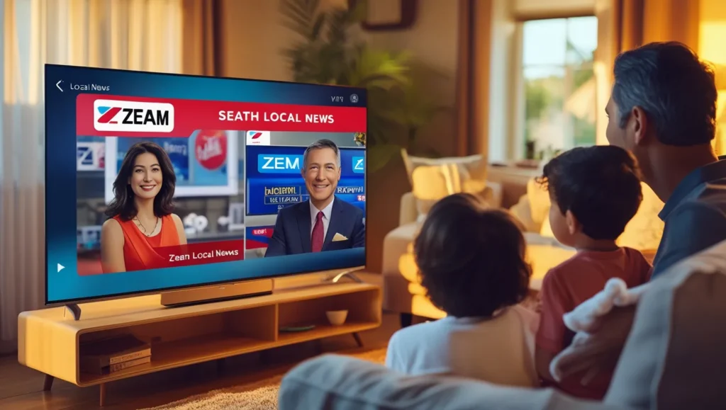 Zeam streaming local TV channels on a smart TV