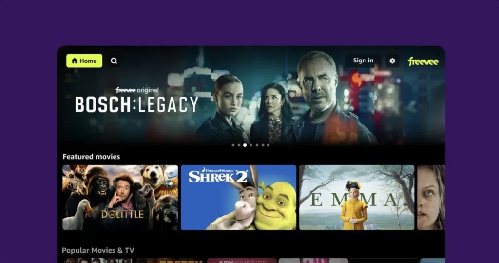 Amazon Freevee on Android TV