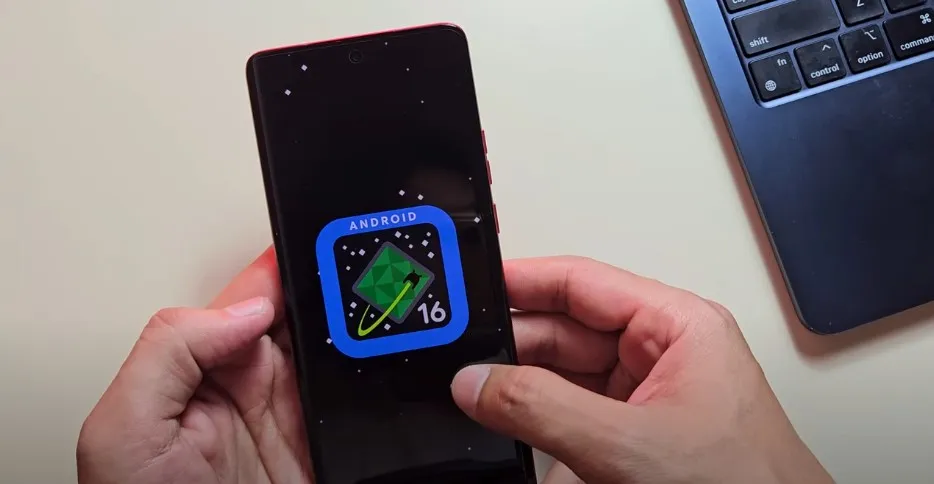 Motorola Edge Phone running Android 16