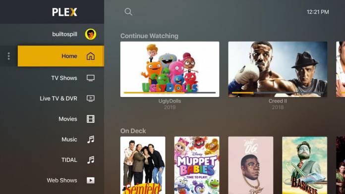 Plex app on Android TV