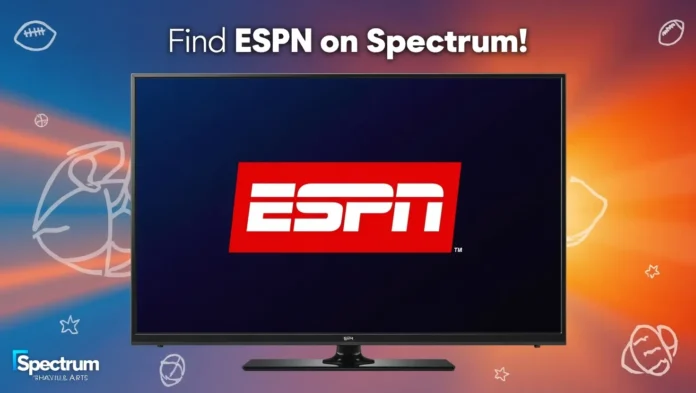 TV screen with ESPN logo and Spectrum branding
