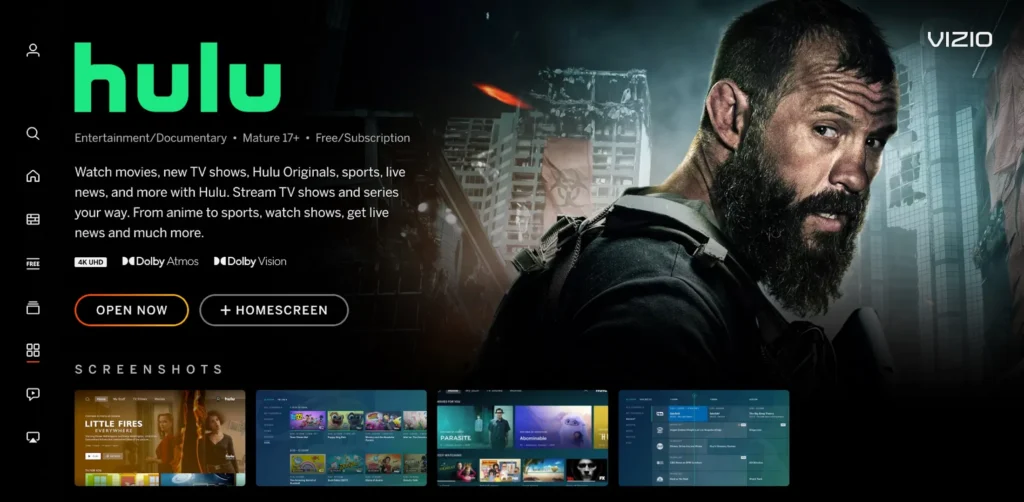 SmartCast interface on Vizio TV