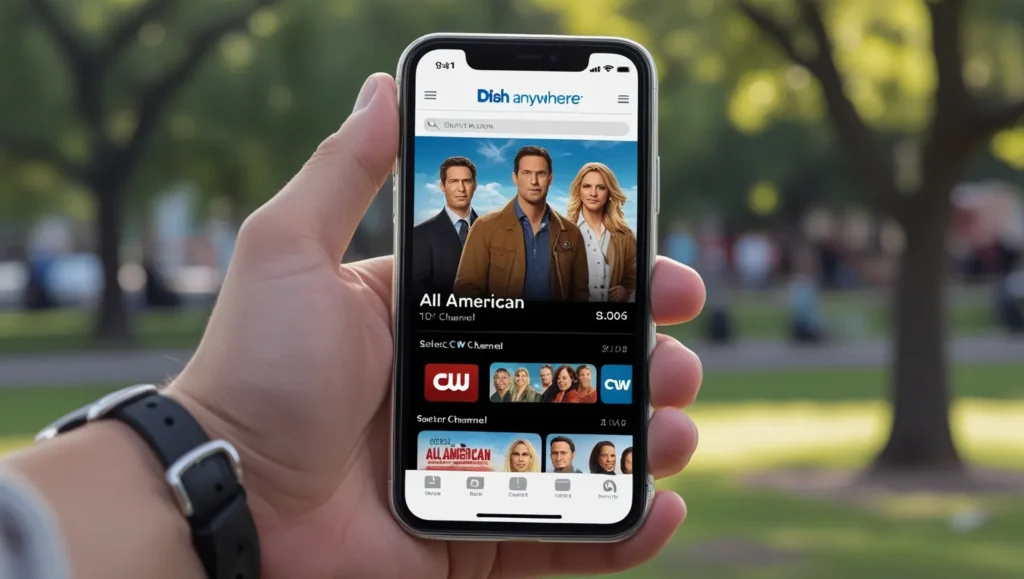 Dish Anywhere app showing The CW