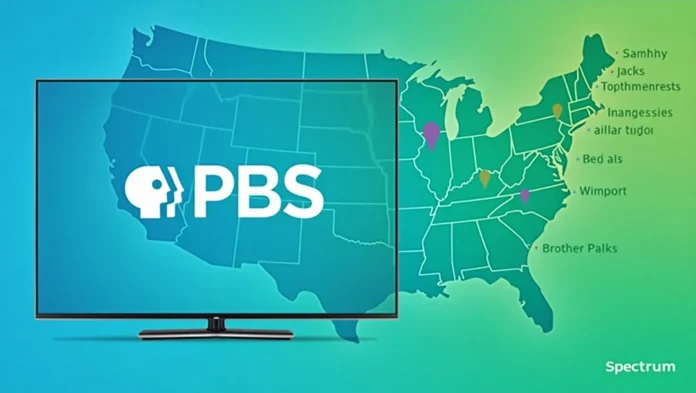 Thumbnail of TV with PBS logo and Spectrum branding