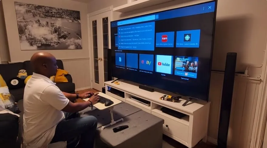 USB keyboard connected to smart TV