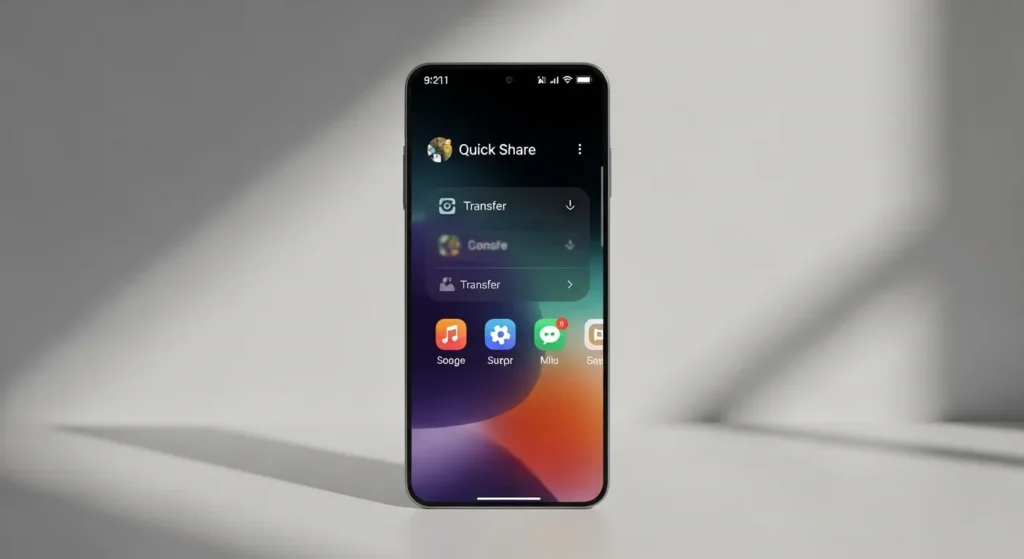 Quick Share feature on Samsung Galaxy S21 FE.