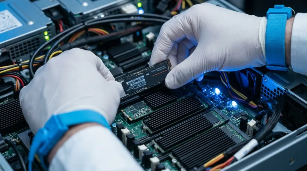 NVMe drives used in high-performance VPS hosting